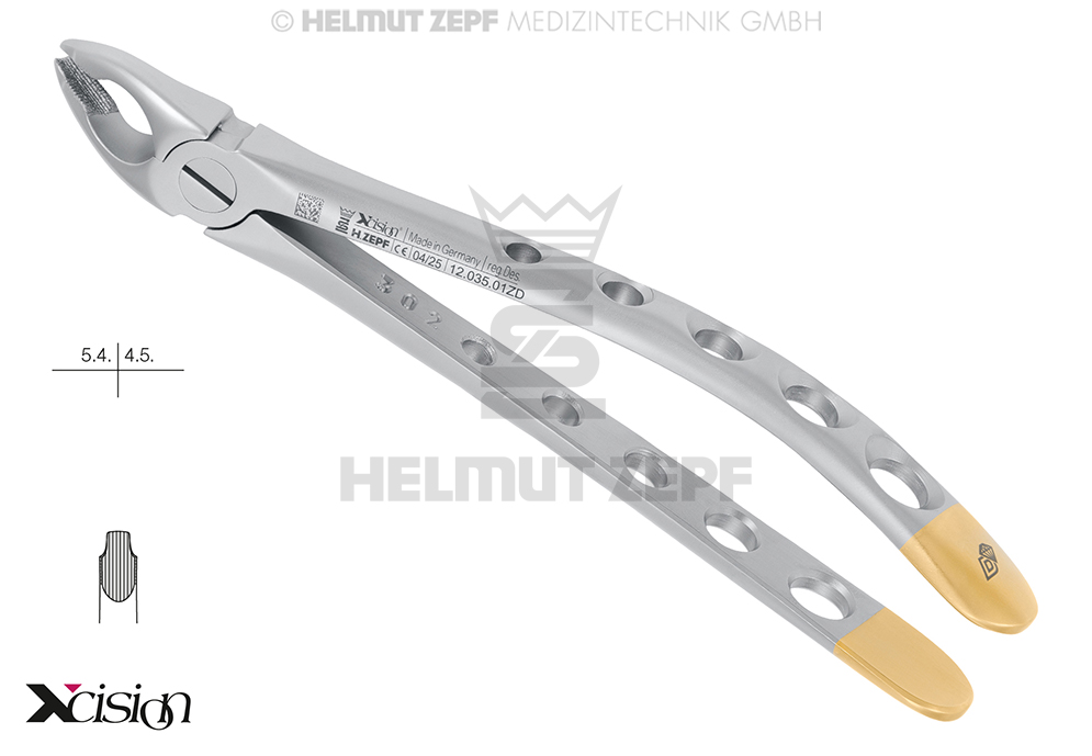 EXTRACT. FORCEPS, ENGL. PATTERN,FIG.35A UPPER PREMOLARS, SPECIAL BEAKS, FAR-REACHING