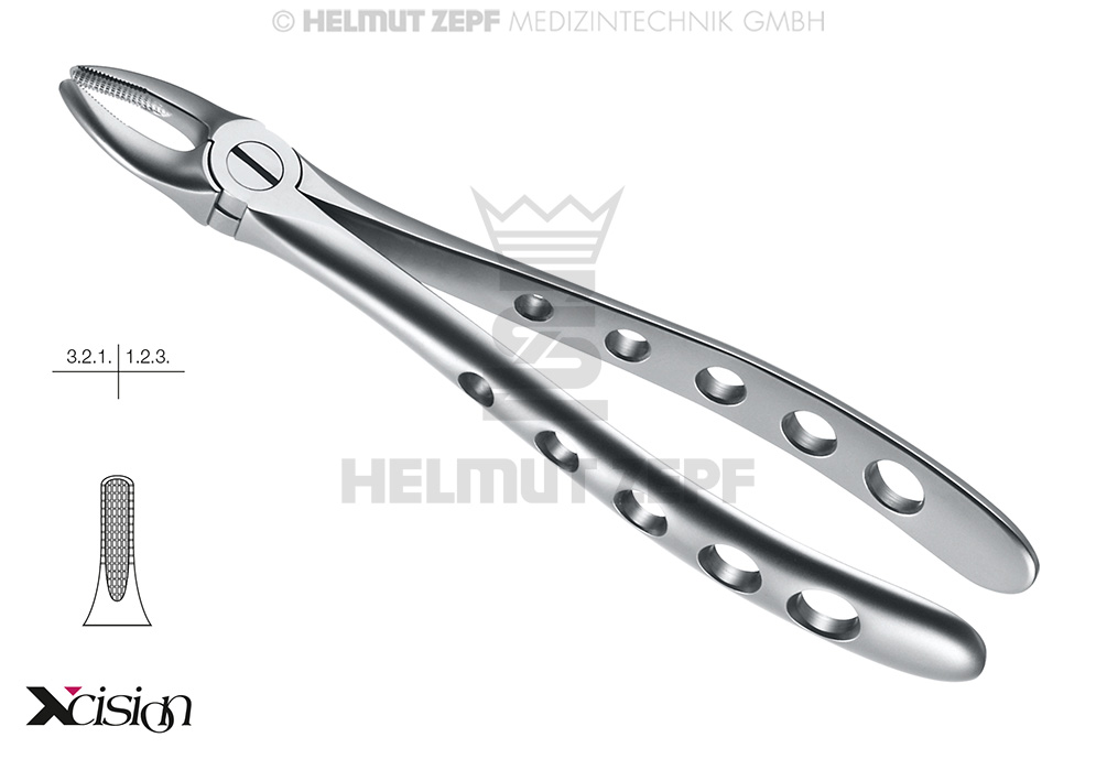 DAVIER, FORME ANGL. FIG. 2 INCISIVES & CANINES SUPÉRIEURE XCISION-LINE®