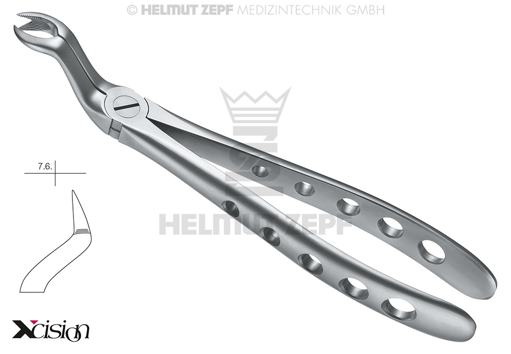 DAVIER, FORME ANGL.FIG.67RX DENTS DE SAGESSE SUPÉRIEURES, CÔTÉ DROIT, XCISION-LINE®