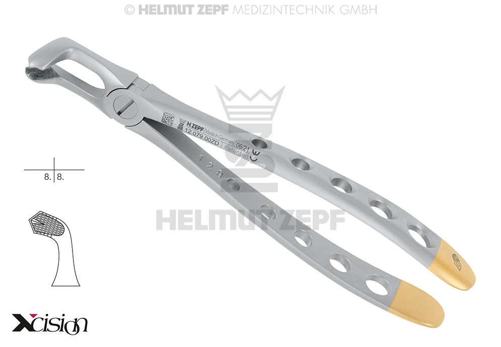 EXTRACTING FORCEPS, ENGL. PATTERN,FIG.79 FOR LOWER WISDOM TEETH ZEPF-XCISION-LINE®