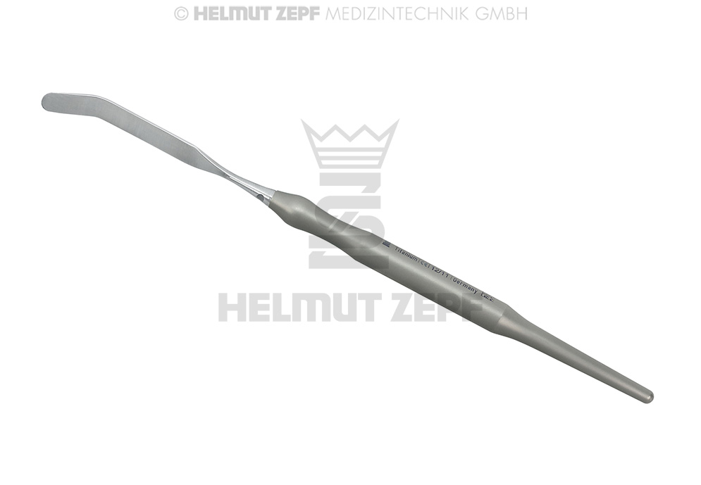 ÉCARTEUR D'APRÈS KIM, AVEC MANCHE DR. TI, PLAT, COUDÉ 45°, 10,0 MM DE LARGE,