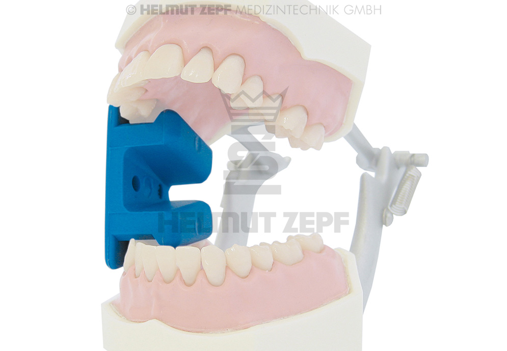 OUVRE-BOUCHE, SILICONE (2 PIÈCES) BLEU, PETIT, 4,5 X 3,2 X 2,85 CM 