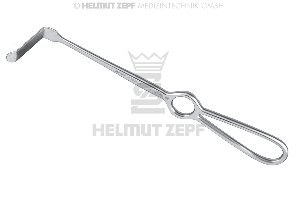 OBWEGESER ECARTEUR POUR PARTIES MOLLES, COURBE VERS LE HAUT, 22 CM, 42 X 11 MM