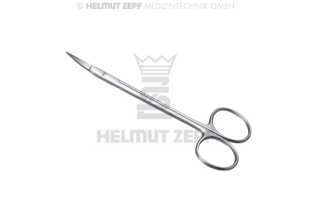 CISEAUX A GENCIVES,COURBES, 12 CM, EN POINTE (FLECHE ETROITE) 