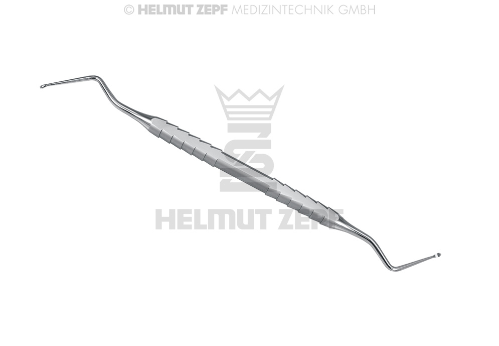 CURETTE LUCAS, DOUBLE EXTRÉMITÉS, 1,5MM ZEPF-LINE BORDS STRIÉS