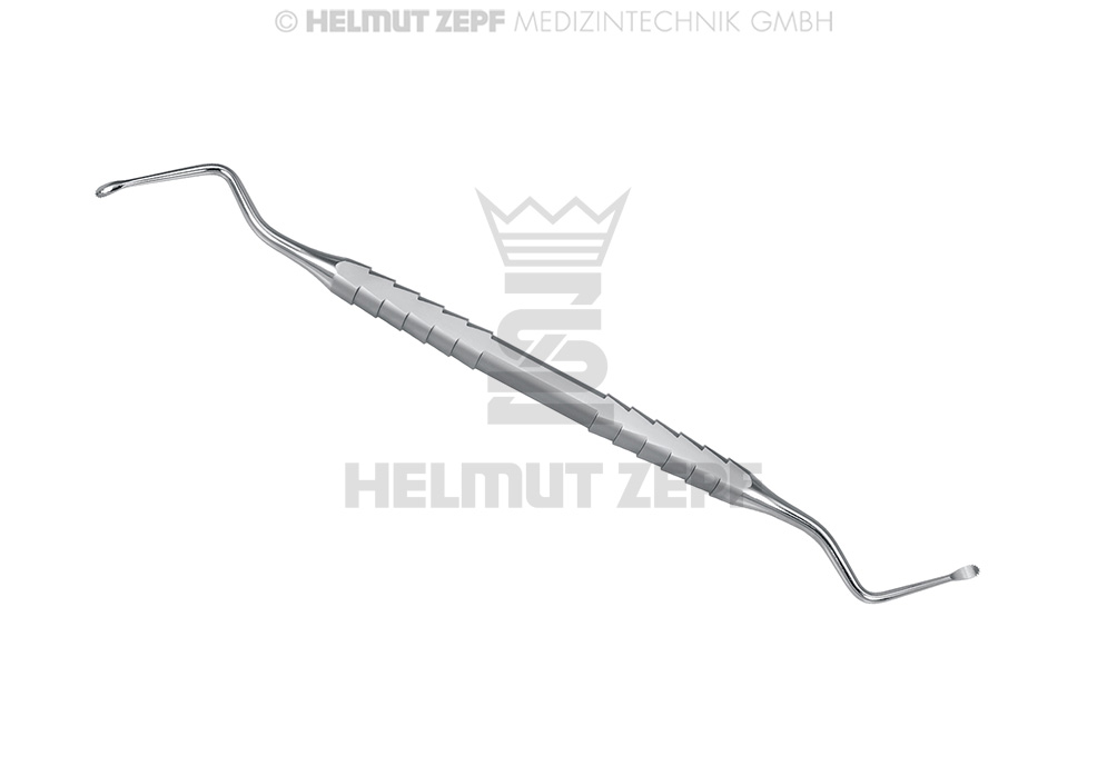 CURETTE LUCAS, FIG. 1 DOUBLE EXTRÉMITÉS, 2,5 MM, ZEPF-LINE BORDS STRIÉS