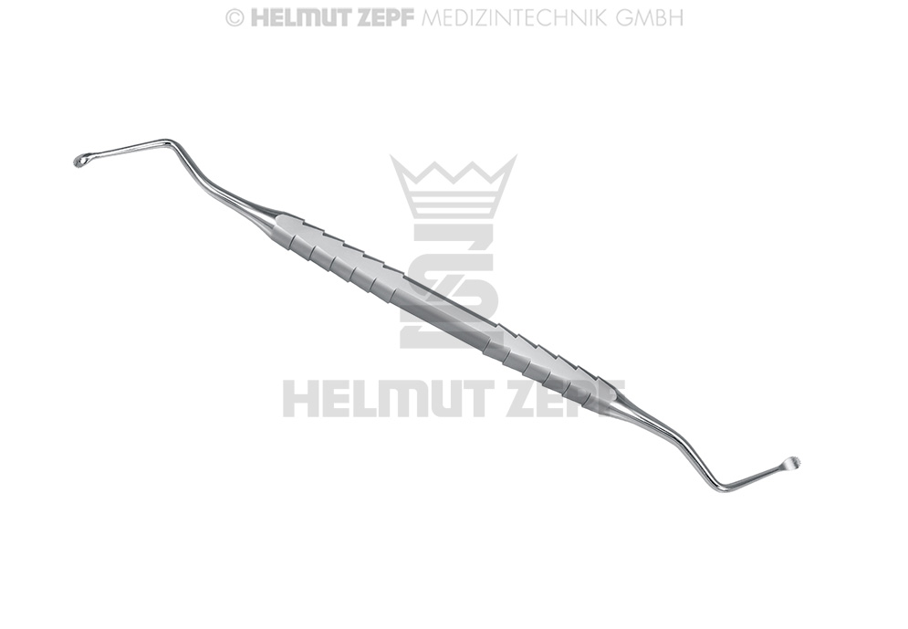 CURETTE LUCAS, FIG.2 DOUBLE EXTRÉMITÉS, 3MM, ZEPF-LINE BORDS STRIÉS