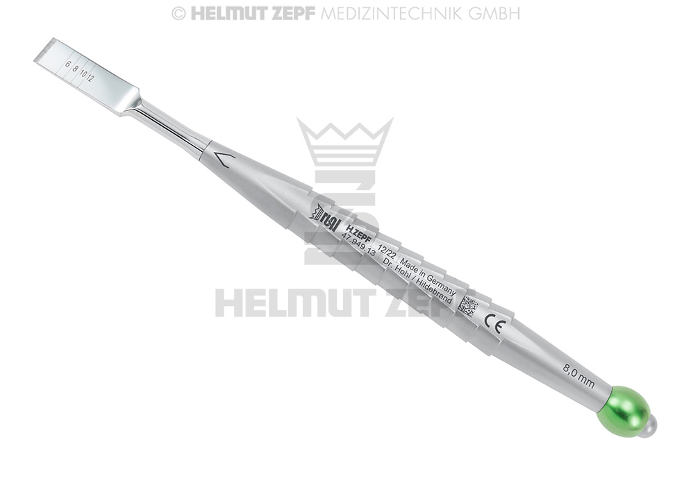 BURIN POINTU, 8MM DE LARGE VERT 