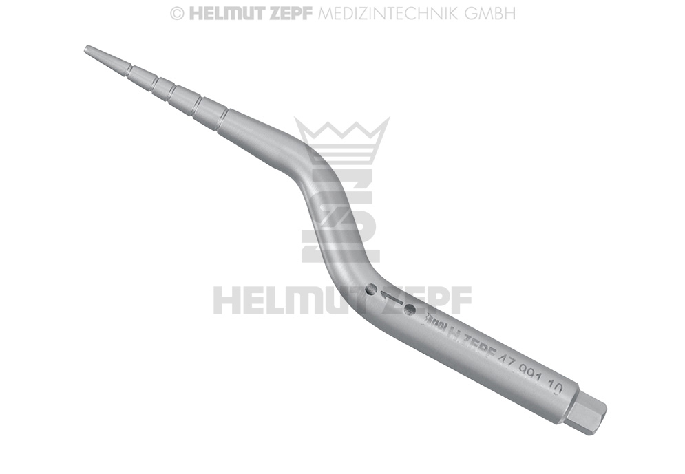INSERT D'OSTÉOTOME, ANGULAIRE, TAILLE 1, CONIQUE Ø 1MM - 3MM, TIGE CONVEXE Ø 3MM,