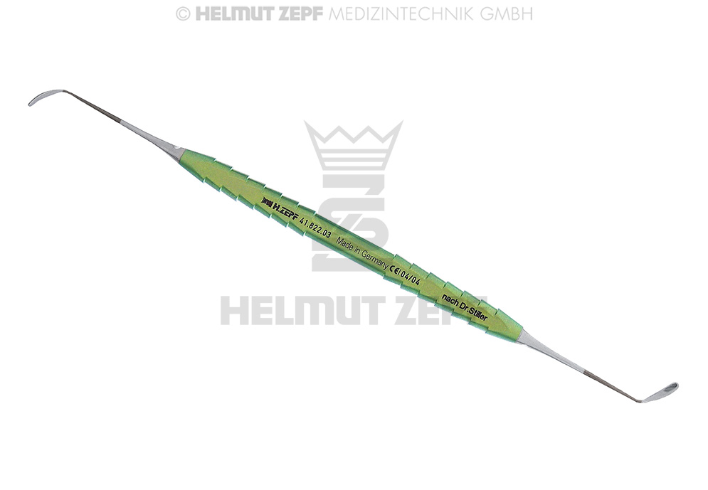 STILLER ÉLÉVATEUR DE SINUS, MOUSSE 3,0 MM, TITANE, ZEPF-LINE, VERT, DOUBLE, 19,5 CM