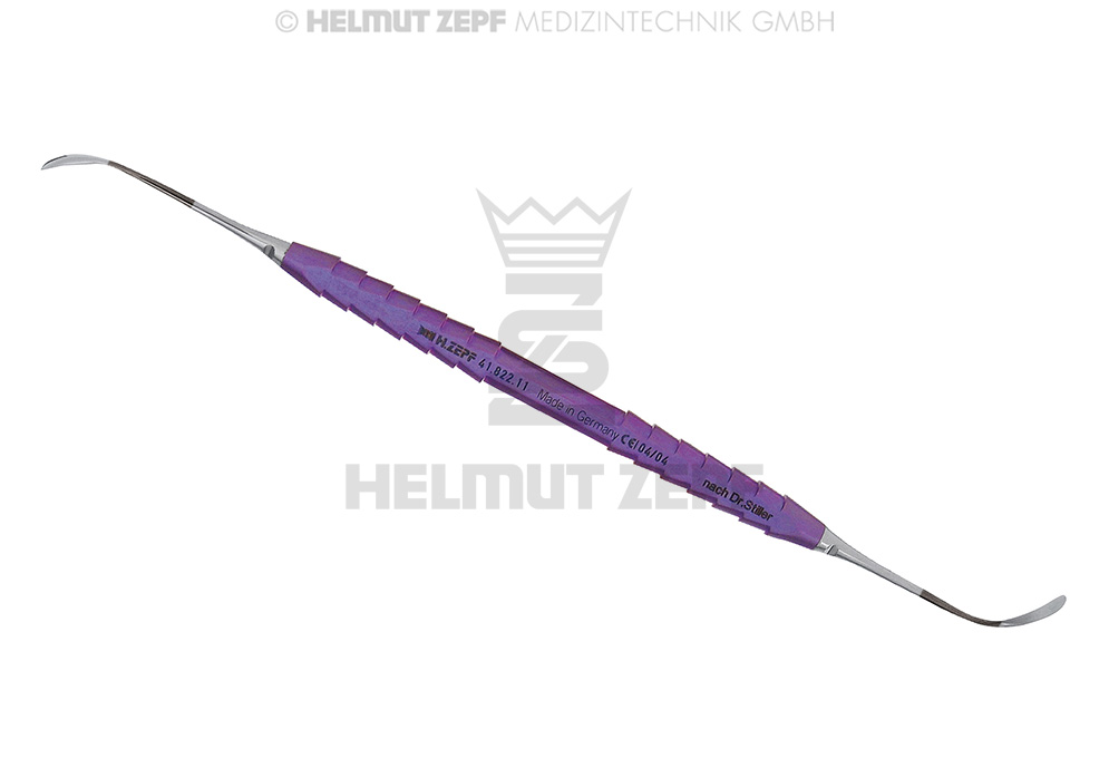 STILLER ÉLÉVATEUR DE SINUS, TRANCHANT, 4MM, TITANE, ZEPF-LINE, ROUGE, DOUBLE, 19,5 CM