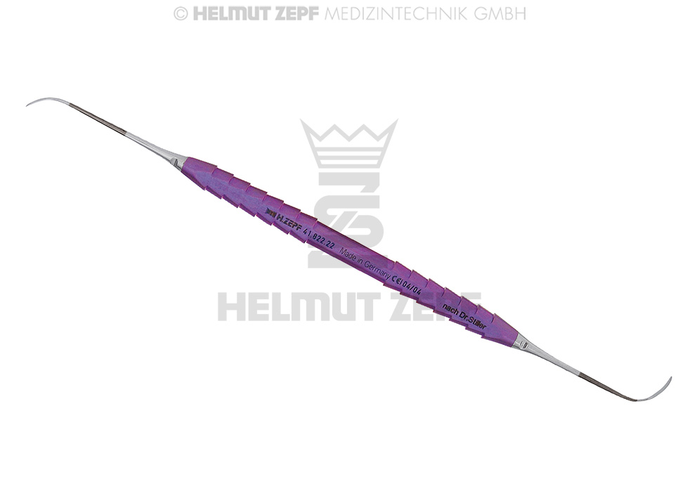 STILLER ÉLÉVATEUR DE SINUS, TRANCHANT, 2,5 MM, TITANE, ZEPF-LINE, ROUGE, DOUBLE, 19,5 CM