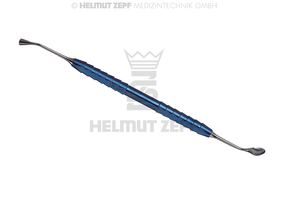 KIRSCH,SINUS 7, TITANE-ZEPF-LINE, BLEU DOUBLE EXTRÉMITÉ, 17,5 CM
