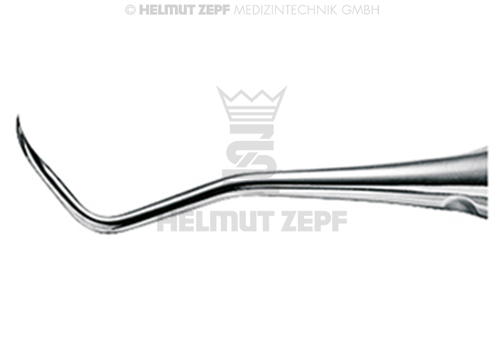 CURETTE POUR DENTS FRONTALES, FILET M 4 X 0,5, COTE DROIT, POINTE INTERCHANGEABLE