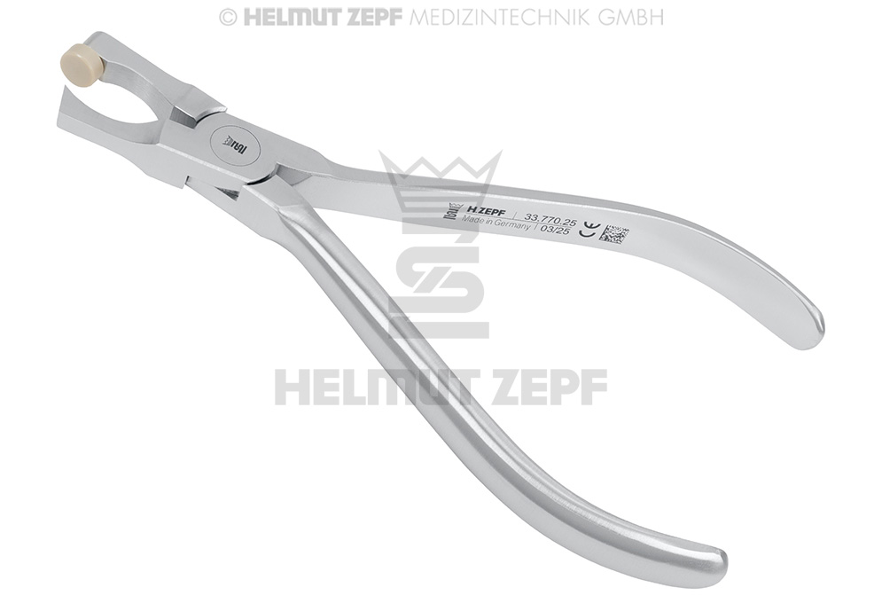 BRACKET-ABNEHMEZANGE, 13CM KURZES MAUL MIT KUNSTSTOFFEINSATZ GESCHMIEDET AUS HARTSTAHL