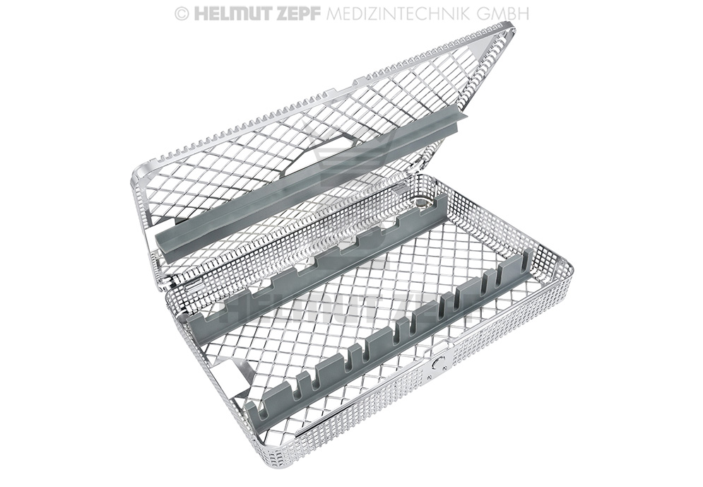 PANIER DE LAVAGE AVEC COUVERCLE , 1/1 278X178X37MM, RÉPARTITION INDIVIDUELLE POUR 6 PCS XCSION OU EXLOG PINCES