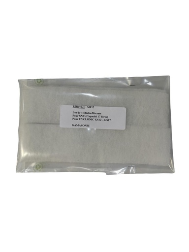 [MF12] Media Filtrant pour GS12/17/30 lot de 4