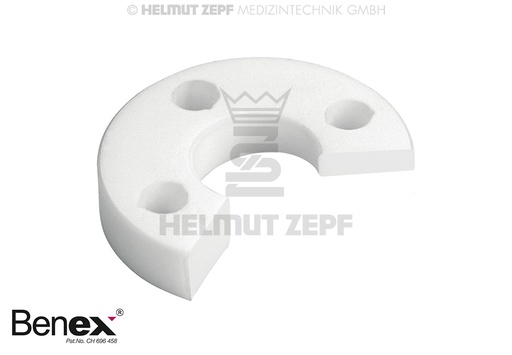 [1230017] PLAQUE À SEGMENT, GAUCHE PTFE - BLANCHE 