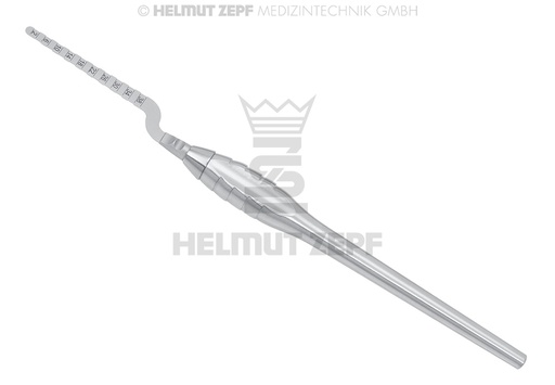 [2445400] SONDE DE MESURES DE LA GREFFE DE MUQUEUSE LIBRE SELON KAHN GRADUÉE EN PAS DE 40MM EN 2MM