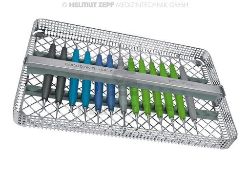 [2472500] ENDO-SET POUR LA TECHNIQUE RÉTROGRADE MICRO-CHIRURGICALE DANS L'ENDODONTIE, DANS UN PANIER DE LAVAGE