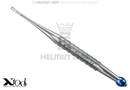 [1700707LL] X - LUXA-TOOL - 7 D'APRÈS LINDO LEVIEN COURBÉ, EMBOUT 3,00 MM AVEC BOULE BLEU