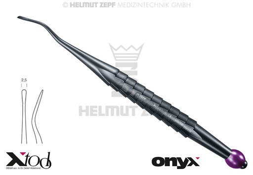 [1700802TI] ÉLÉVATEUR APPROXIMAL, FIG. 77RS, À RACINES MESIALES, 2,5 MM, MANCHE ZEPF X-TOOL,