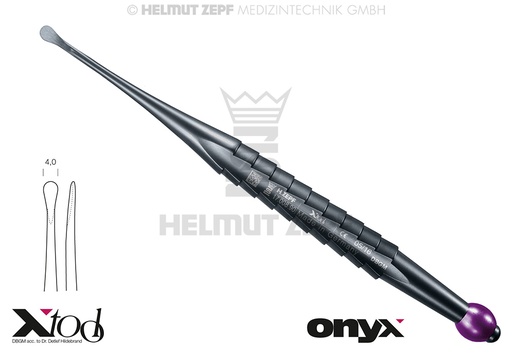 [1700890TI] SÉPARATEUR, DROIT, 2,5 MM POUR LA LUXATION DE RACINES SÉPARÉES, MANCHE ZEPF X-TOOL, CODE COULEUR ROUGE