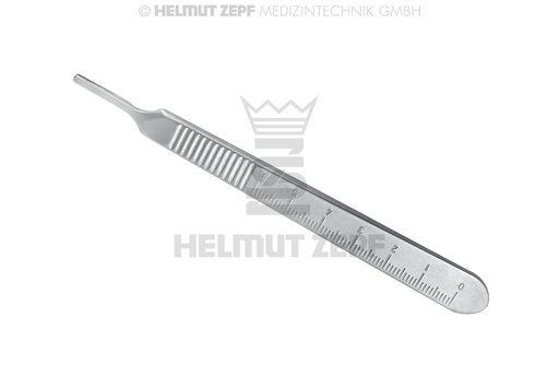 [4601004] MANCHE DE BISTOURIS, MASSIF, FIG.3 POUR LAMES NR. 10-15 >> AVEC GRADUATION 0-6 CM <<