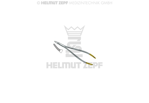 [4136918] PORTE-AIGUILLE LANGENBECK-RYDER 18 CM COURBÉ, TC, AVEC RAINURE POUR FIL 