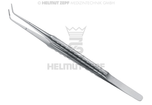 [2281617] MICRO PINCE D'APRÈS COOLEY 18CM; INOXYDABLE, ZEPF-LINE COURBÉ, AVEC PIVOT GUIDANT