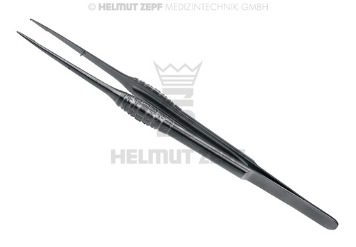 [2281017HZU] MICRO-PINCE À DISSECTION À GRIFFES MANCHE DESIGN HÜRZELER / ZUHR, 17,5 CM 1X2 DENTS, DROIT, 0,6MM DE LARGE