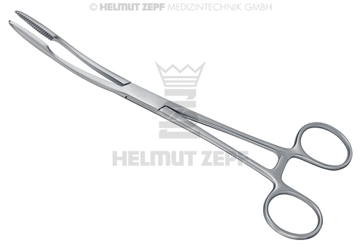 [2374120] GROSS,PINCE À PANSEMENTS COURBÉE, AVEC CRÉMAILLIÈRE LONGUE, 18 CM