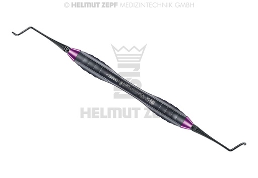 [4604504OX] INSTRUMENT SRC FIG 4 COURT GAUCHE COURBÉ MANCHE Z-SHAPE VIOLET, D'APRÈS DR. ZELTNER NANOPAL, INSERTS ÉCHANGEABLES