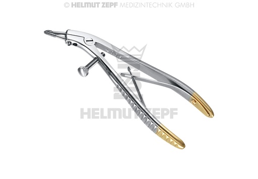 [3118501] BOEHM, PINCE P. COURONNES TÉLESCOPIQUES À 2 POINTES DIAMANTÉES INTERCHANGEABLES (1 BASCULANTE & 1 RIGIDE), 2,35 MM