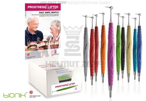 [1926500] SET POUR LE COMPTOIR, COMPRENANT 20 ÉLÉVATEURS POUR PROTHÈSES DENTAIRES D'APRÈS DR. WIETZORKE