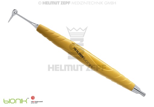[1926501] ÉLÉVATEUR POUR PROTHÈSES DENTAIRES D'APRÈS DR. WIETZORKE DANS LE MANCHE BIONIK, JAUNE