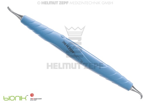 [1926516] ENLÈVE-COURONNE, DOUBLE, DROIT POUR DENTS ANTÉRIEURES & COURBÉ POUR DENTS LATÉRALES,