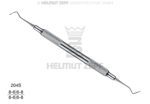 [2455124S] INSTRUMENT À DETARTRER, FIG. 204-S MODÈLE FIN, MANCHE CREUX ET INOXYDABLE