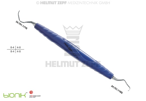 [2420717G] ZEPF-BIONIK, CURETTE SPÉCIALE CRACEY 17/18, BLEUE DE COBALT,