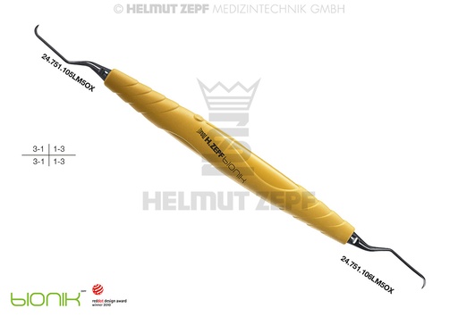 [2420105LM5OX] ZEPF-BIONIK, CURETTE UNIVERSELLE LANGER, FIG. 5/6 M5, 1ÈRE TIGE PLUS LONGUE D'ENV. 3MM,