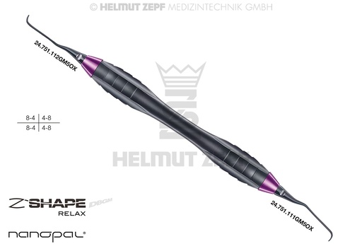 [2422411GM5OX] CURETTE SPÉCIALE GRACEY 11/12 M5 1ER TIGE ENV. 3 MM PLUS LONG, MANCHE Z-SHAPE RELAX, VIOLET VIF,