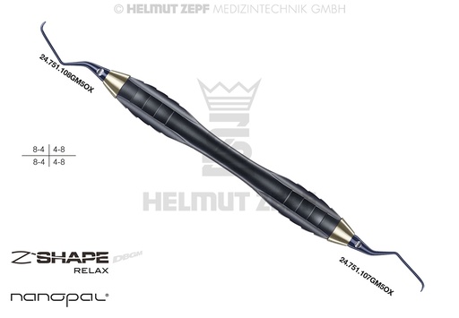 [2422507GM5OX] CURETTE SPÉCIALE GRACEY 7/8 M5 1ER TIGE ENV. 3 MM PLUS LONG, MANCHE Z-SHAPE RELAX, CHAMPAGNE,
