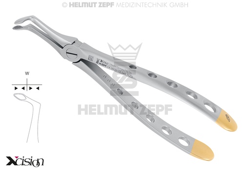 [1204515ZD] EXTRACTING FORCEPS FOR ROOTS,FIG. 45SB, FOR THE LOWER JAW ZEPF-XCISION-LINE® , DIAMOND COATED