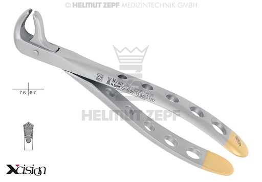 [1207301ZD] EXTRACT. FORCEPS, ENGL. PATTERN,FIG.73A LOWER MOLARS, ZEPF-XCISION-LINE®   >>DIAMOND-COATED<<