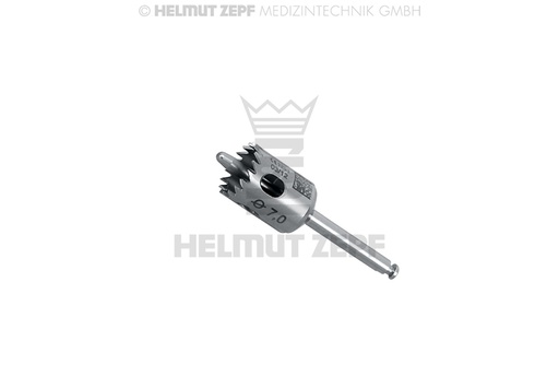 [0891009F] TRÉPAN, DIAMÈTRE INTERNE 7,0 MM TIGE 2,35 MM X 30 MM DE LONG, 9 GRIFFES AIDE AU CENTRAGE