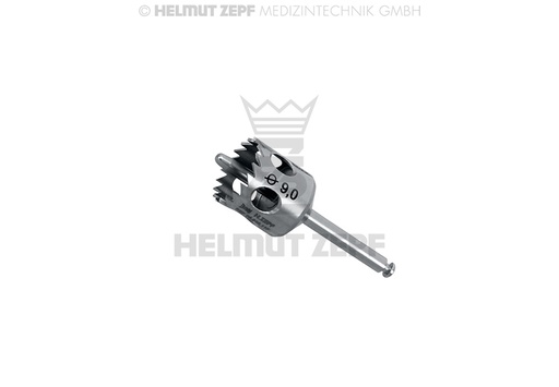 [0891011F] TRÉPAN, DIAMÈTRE INTERNE 9,0 MM TIGE 2,35 MM X 30 MM DE LONG, 9 GRIFFES AIDE AU CENTRAGE