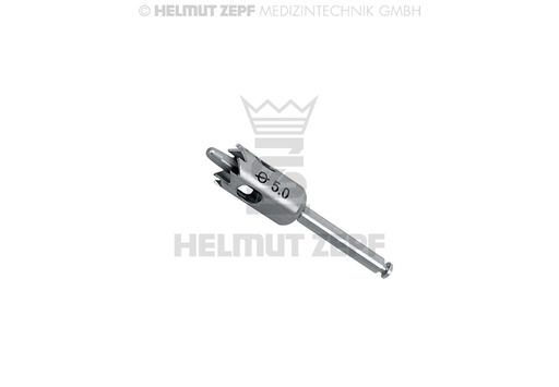 [0891013F] TRÉPAN, DIAMÈTRE INTERNE 5,0 MM TIGE 2,35 MM X 30 MM DE LONG, 9 GRIFFES AIDE AU CENTRAGE