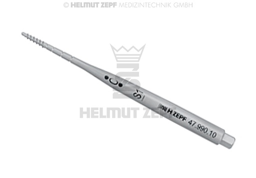 [4799010] INSERT D'OSTÉOTOME À VISSER, DROIT, TAILLE 0, CONIQUE Ø 1MM - 2MM, TIGE CONVEXE Ø 2MM,