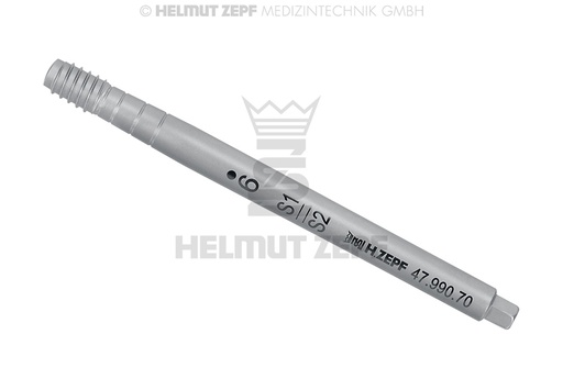 [4799070] INSERT D'OSTÉOTOME À VISSER, DROIT, TAILLE 6, CONIQUE Ø 4MM - 5MM, TIGE CONVEXE Ø 5MM,