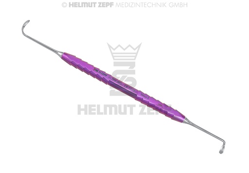[4186806SL] KIRSCH, SINUS 6 "PETIT", TIGE LONGUE, ELEVATEUR 90°/90°, TITAN-ZEPF-LINE, VIOLET, DOUBLE, 17,5 CM